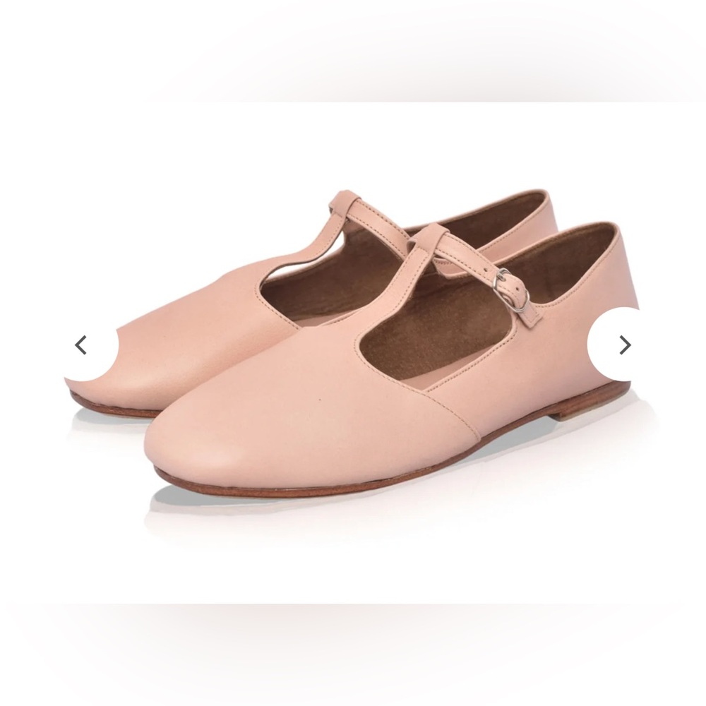 ELF Bali Elf Women’s Mary Jane Leather Flats Vintage Beige Size 8.5 NIB - Picture 3 of 5